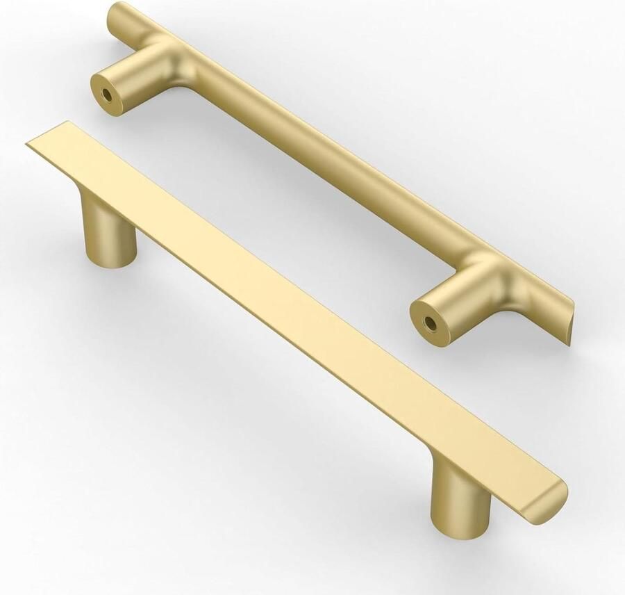 Allecto plus Meubelgrepen 10 stuks geborsteld goud gatafstand keukenkasten 128 mm