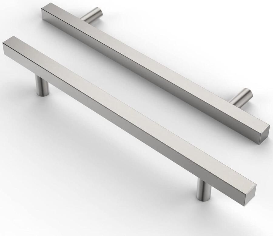 Allecto plus Meubelgrepen 10 stuks geborsteld nikkel kastgrepen keukengrepen 160 mm gatafstand