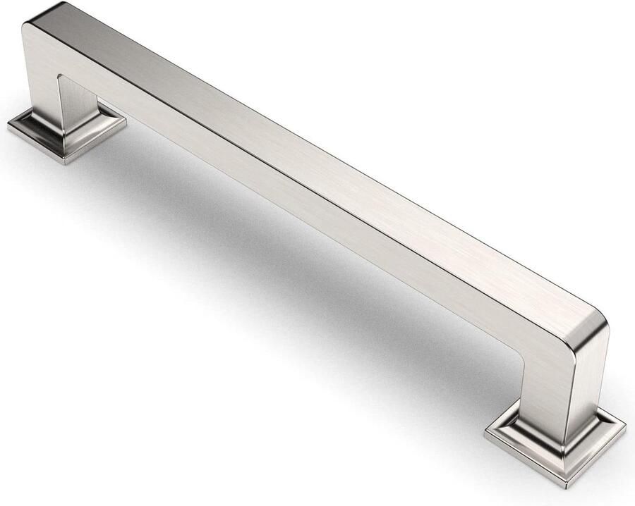 Allecto plus Meubelgrepen 128 mm gatafstand geborsteld nikkel 10 stuks zinklegering