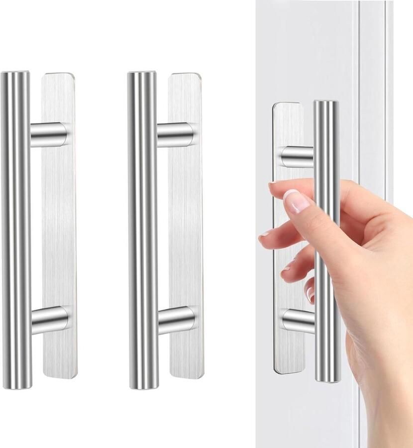 Allecto Plus Meubelgrepen 2 stuks kastgrepen ladedeurgreep keukengrepen aluminium deurgrepen trekken handgrepen kledingkast keukenkast zilver