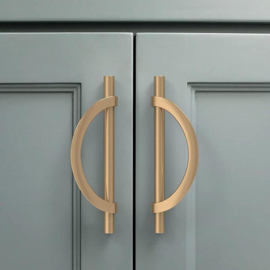 Inovra Plus Meubelgrepen 10 stuks zinklegering champagne goud keukenkasten kledingkast UK0044 Gatafstand 128 mm Ladegrepen Handgrepen