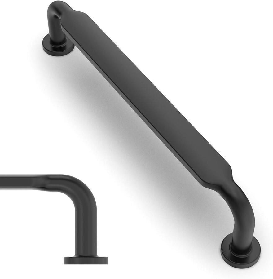 Allecto Plus Meubelgrepen in Zwart 160 mm Gatafstand Zinklegering Ladegrepen en Kastgrepen Voor Keukenkasten en Kledingkasten