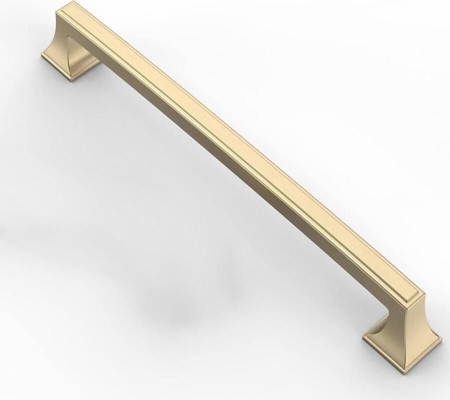 Allecto plus Meubelgrepen set van 6 messing gatafstand laden & keukenkasten deurgrepen kledingkasten