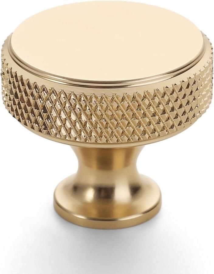 Allecto plus Meubelknoppen 10 stuks Geborsteld Messing Stanggreep Keukenbeslag Kastknoppen Kast Kledingkast Met Schroef