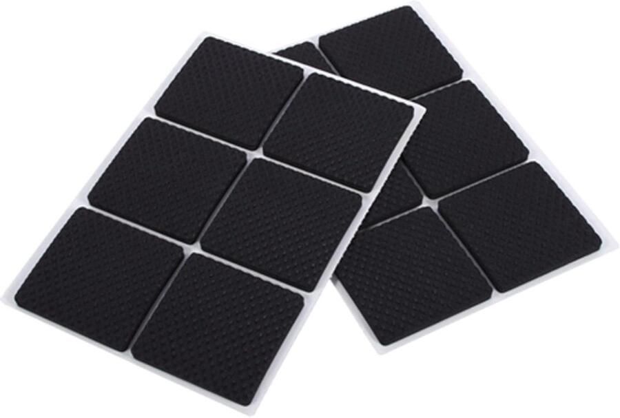 Allecto Plus Meubelkussens voor houten vloeren 12 stuks Antislip Zelfklevende rubberen voetjes Viltvloerbeschermers voor stoelpoten Tafel Bank