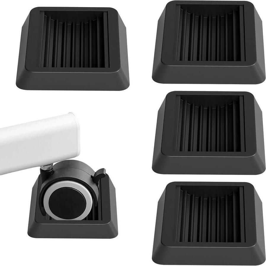 Allecto Plus Meubelonderzetters 4 stuks antislip meubelwielen stopper rubberen pianoonderzetters voor vloerbescherming stille wielkussens banken bed - Foto 2