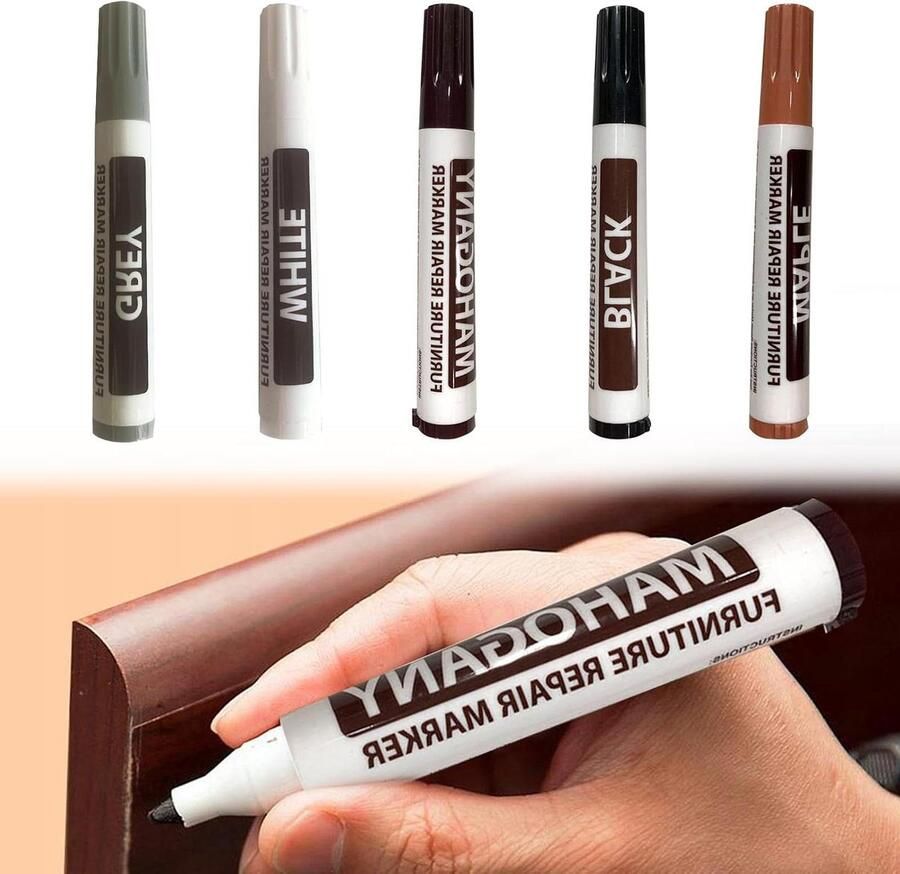 Allecto Plus Meubelreparatieset voor Houten Meubels Reparatie Kit met Reparatiepennen 5 stuks