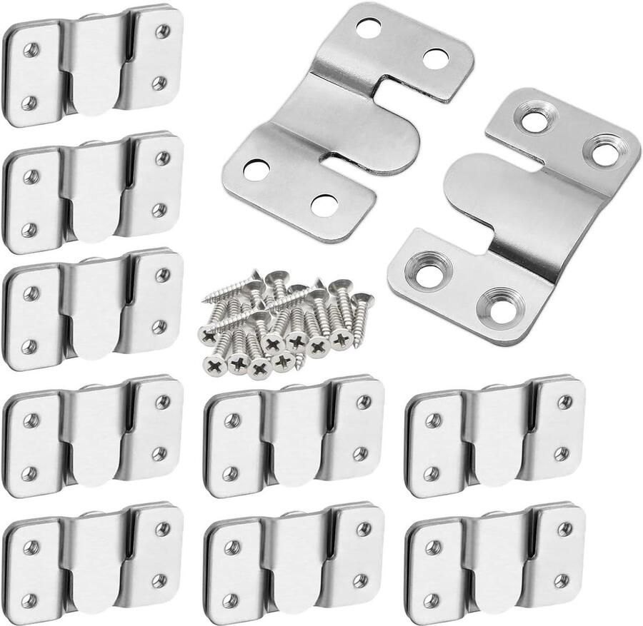 Allecto Plus Meubelverbinders Set van 10 stuks voor Fotolijsten Spiegels en Kasten