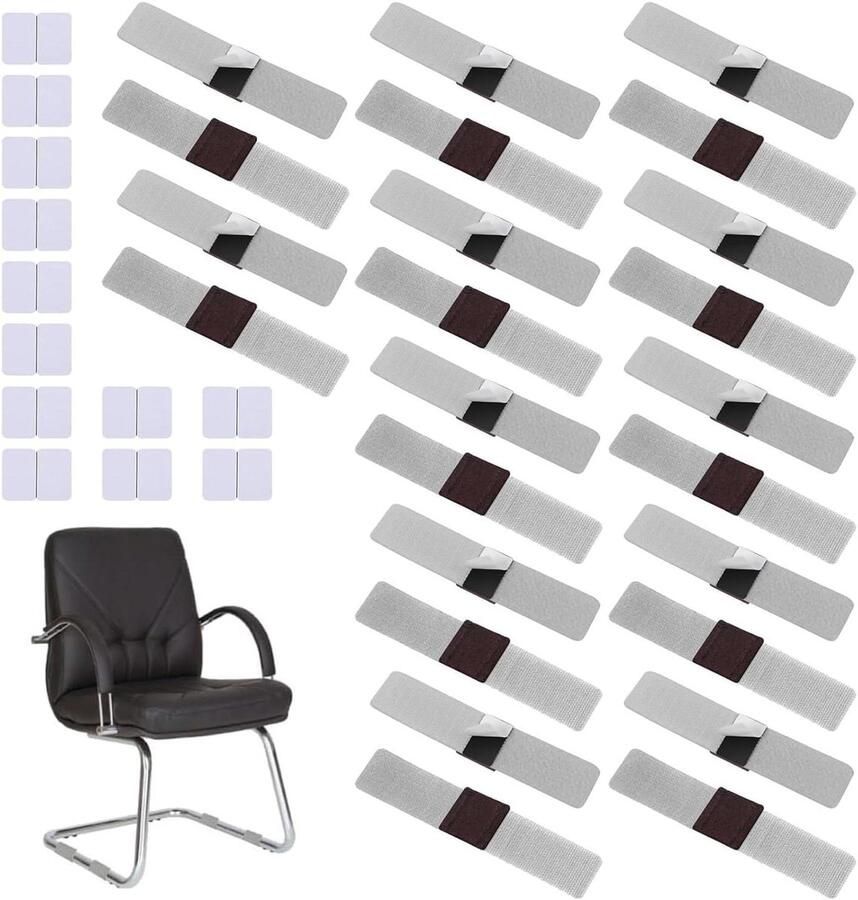 Allecto plus Meubelvilt-pads 32 stuks Stoelpootbeschermers Hardhouten vloerbescherming Krassen voorkomen geluid verminderen