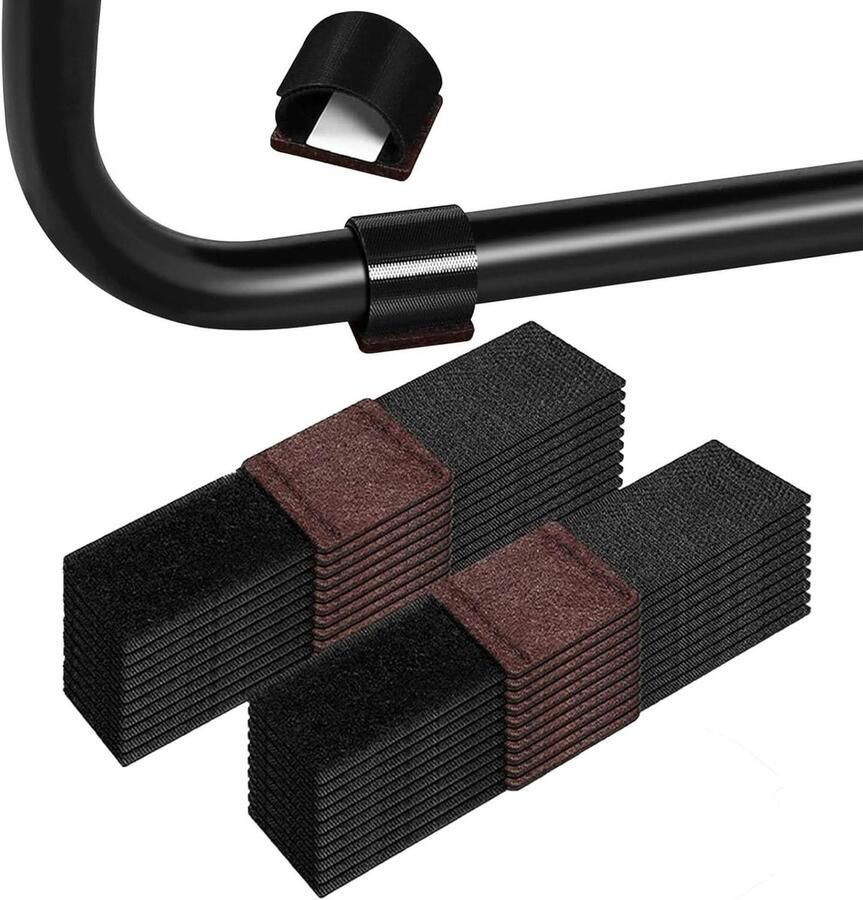 Allecto plus Meubelviltkussentjes voor stoelpoten 24 glijders met klittenbandsluiting meubelbeschermers Allecto plus Meubelviltkussentjes met klittenbandsluiting voor sledestoelen en schommelstoelen