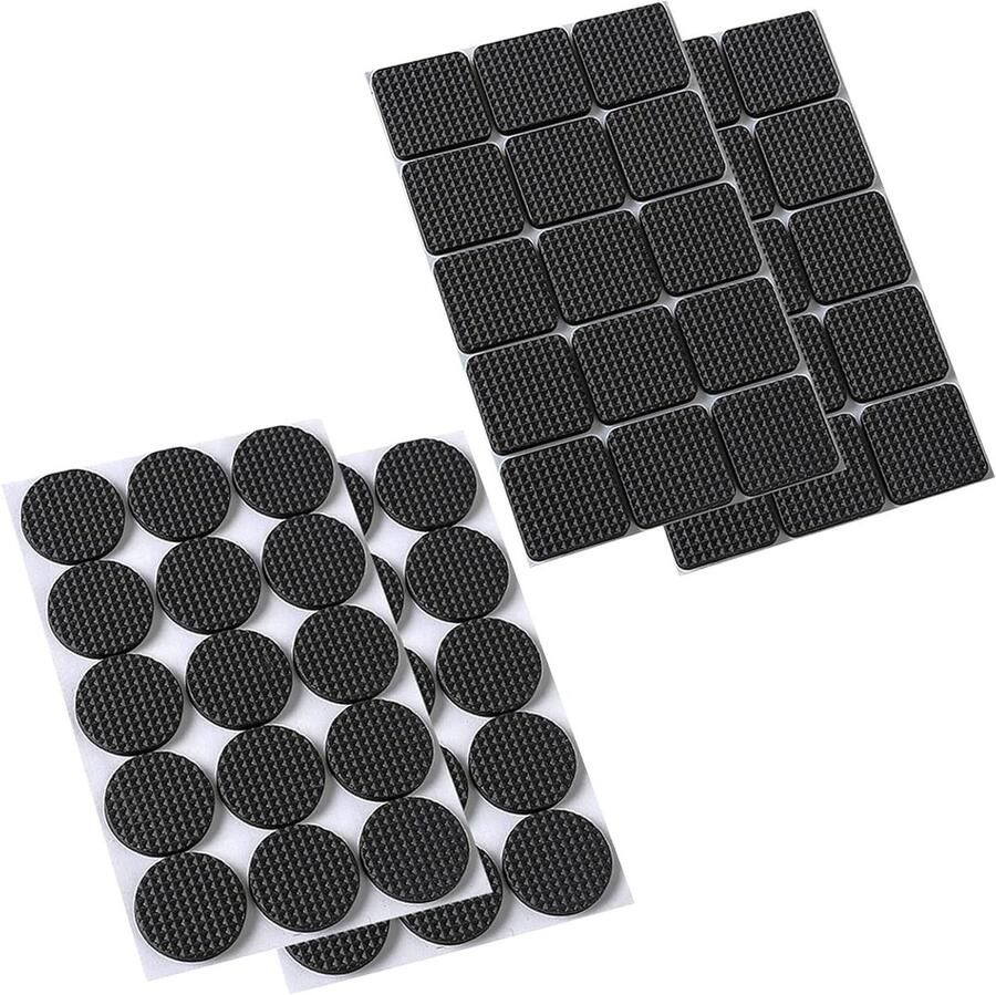 By Shayne ByShane Meubelvoeten Stoelpads Set 120 stuks Anti-Kras Vloerbeschermers Rubberen Zelfklevende Antislip Pads voor Stoel Tafel Bank Kast