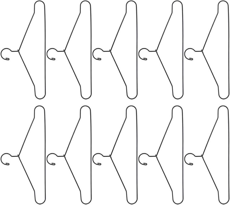 Allecto plus Mini-poppenkleerhanger van metaal voor kinderkamer Ruimtebesparend en gemakkelijk vast te houden (150 mm)