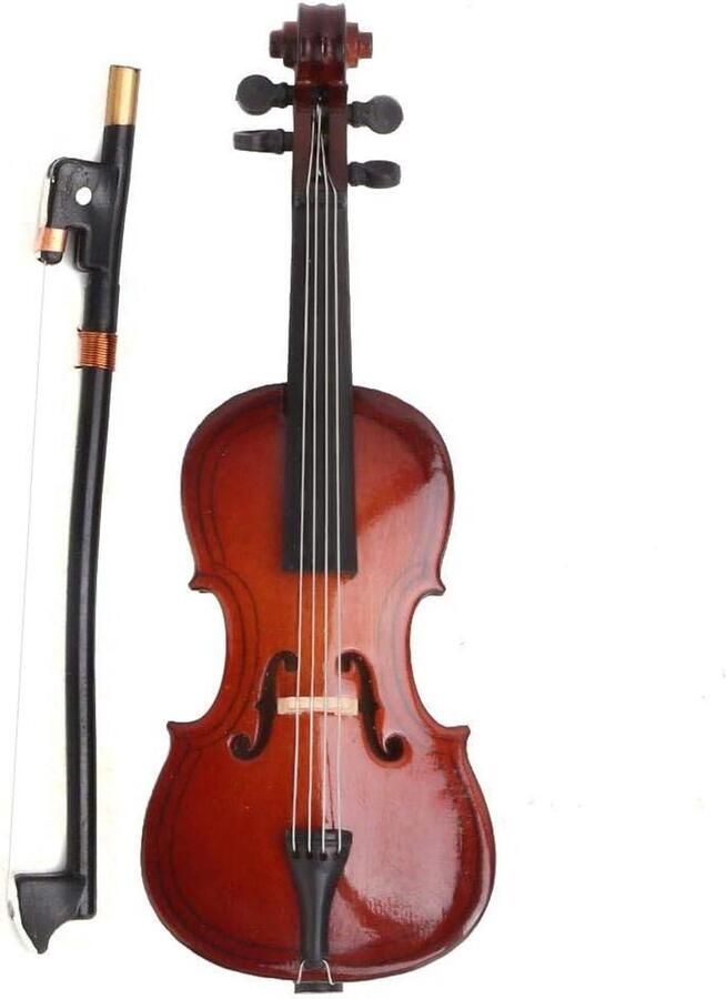 Allecto Plus Miniatuur Cello Model van 10 cm voor Bureau Plank Decor Houten Cello Ornament Leuke Gift Idee