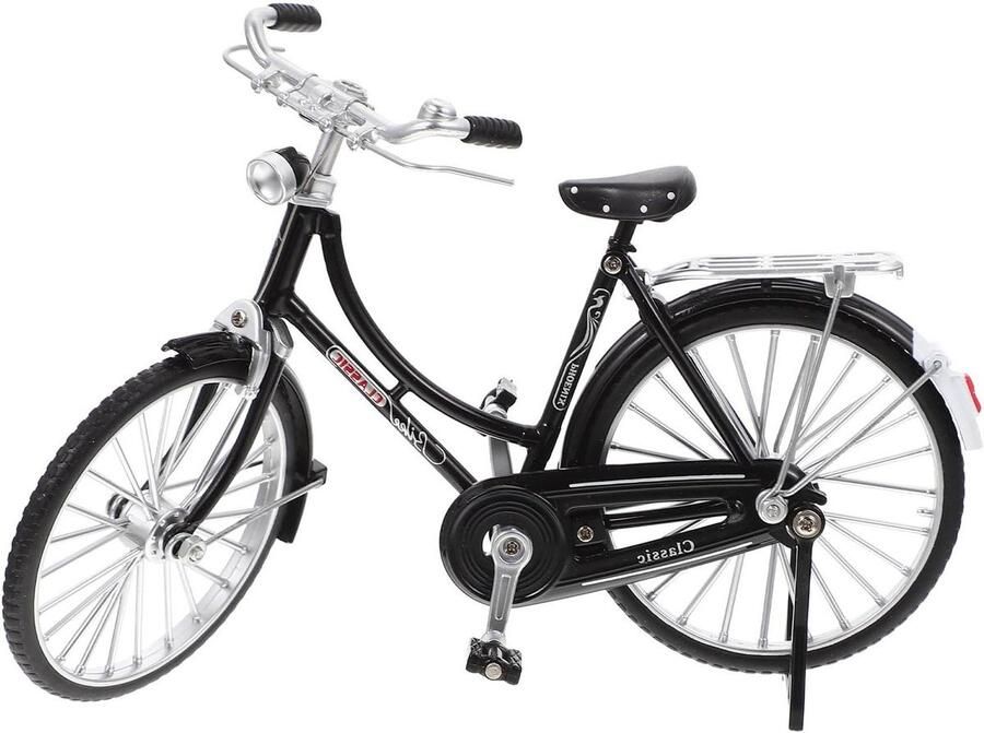 Allecto plus Miniatuur fiets Model Figuur Metaal Mini Finger Mountainbike Speelgoed Woonkamer Tafeldecoratie Bureau Deco Object Retro Sculptuur Vintage Standbeeld Micro Landschap Decoratie Geschenken