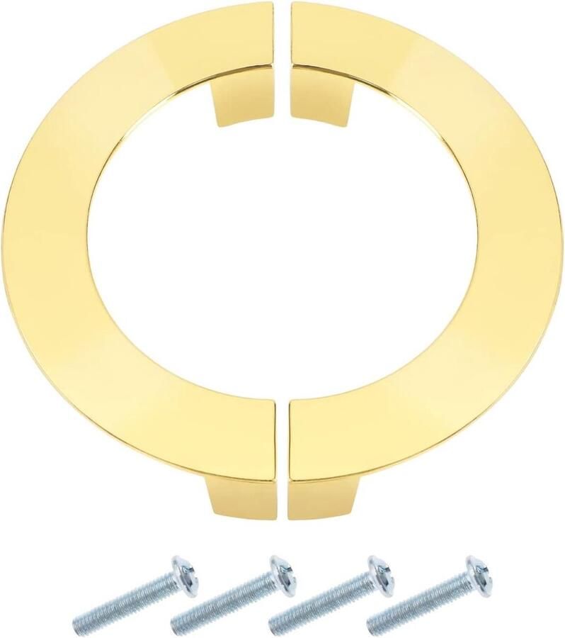 Allecto Plus Moderne Ladehandvatten 2 Stuks in Goudkleur voor Meubels Slaapkamer Keuken Duurzame Zinc Alloy Ladehandgrepen met Halve Cirkelvormig Ontwerp