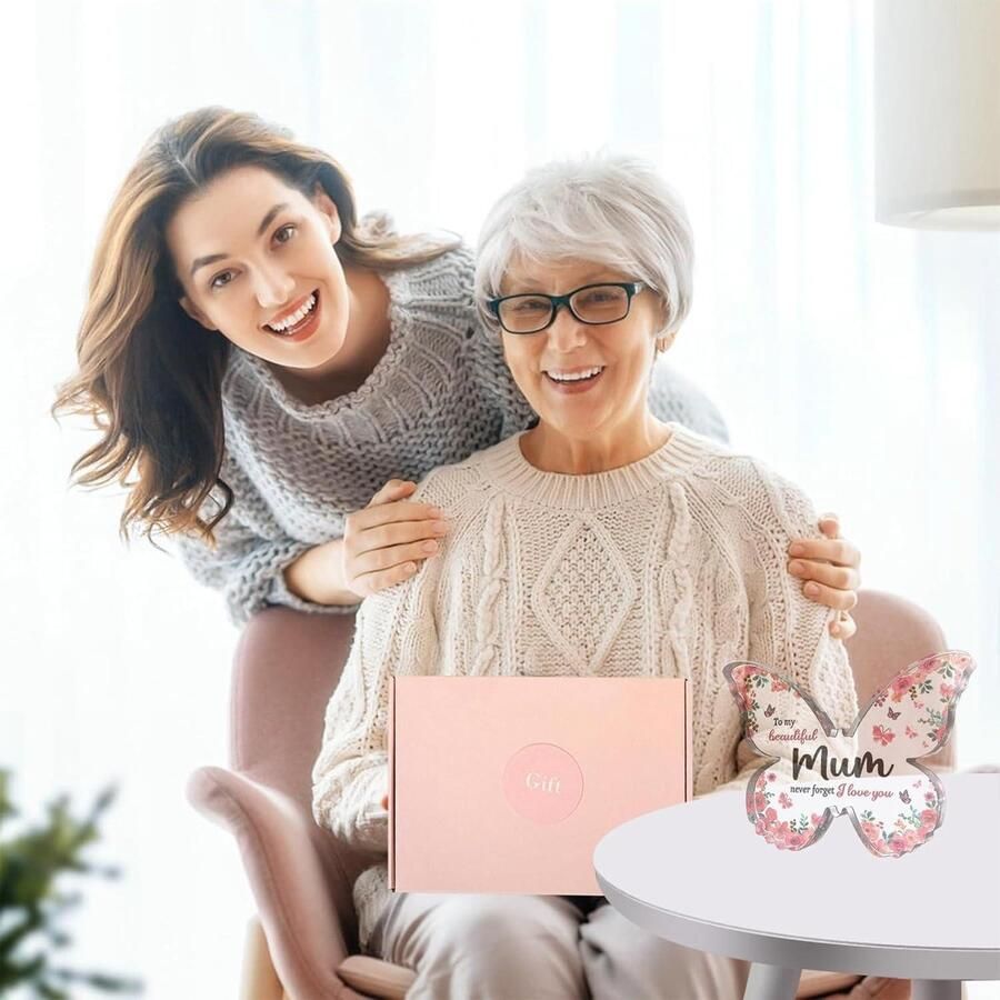 Allecto plus Moederdagcadeau Vlinder Bureau Beeldje Voor Mama Acryl Verjaardag & Moederdag Geschenken