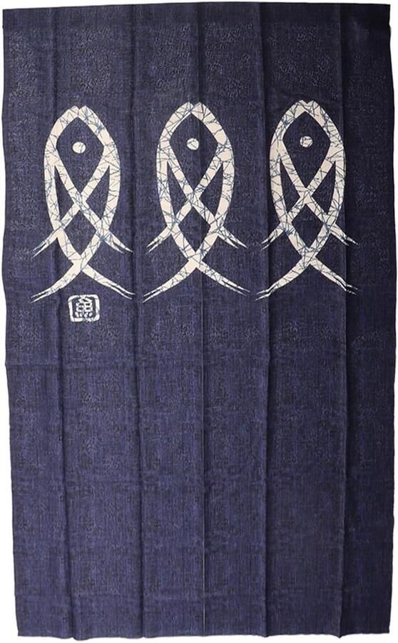 Allecto plus Noren Deurgordijn in Japanse Stijl voor Room Divider Duurzaam Visdoekgordijn met Bedrukte Gordijnen