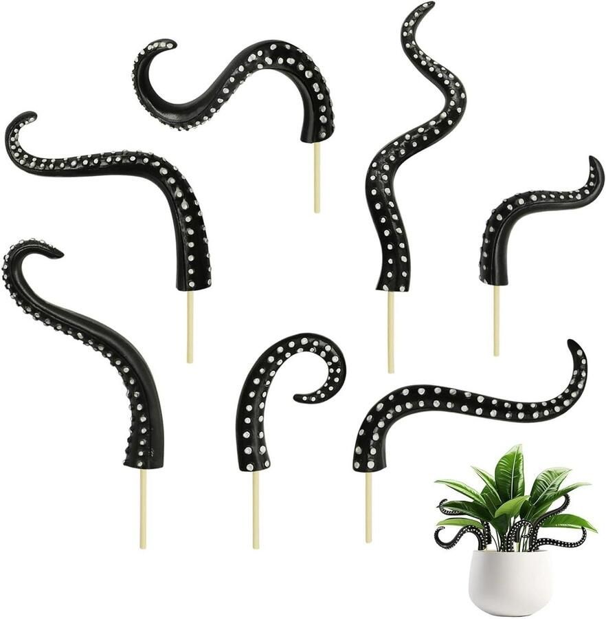 Allecto plus Octopus Tentakel Haringen Voor Planten en Decoratie Nacht Licht Thuis Benodigdheden Zwarte Octopus Lamp