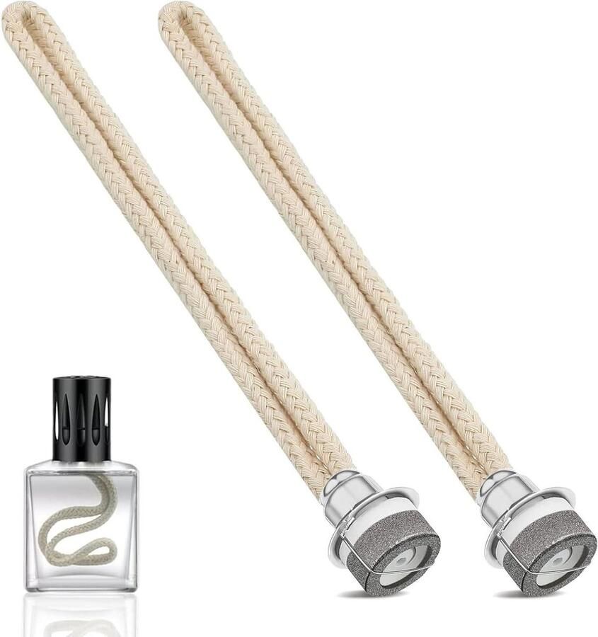 Allecto Plus Olielamp Wick Vervanging Natuurlijke Katoenen Wicks voor Katalytische Brander Langdurige Branders voor Oliebranders Aromatherapie Lampen Geur Diffusers 13mm Vervangingswicks