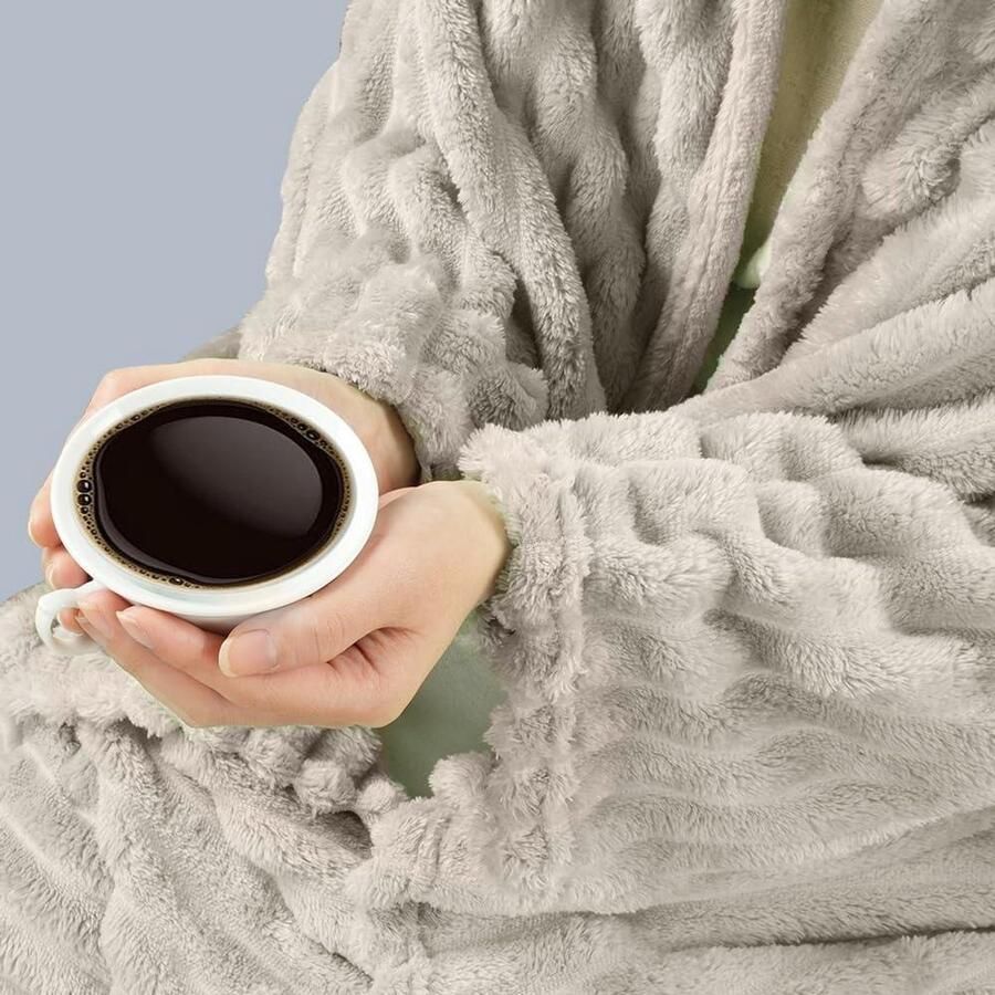 Allecto Plus Omkeerbare pluche deken met faux konijnenbont Superzachte fluffy deken voor bed of bank Warm knus en decoratief 100 x 150 cm