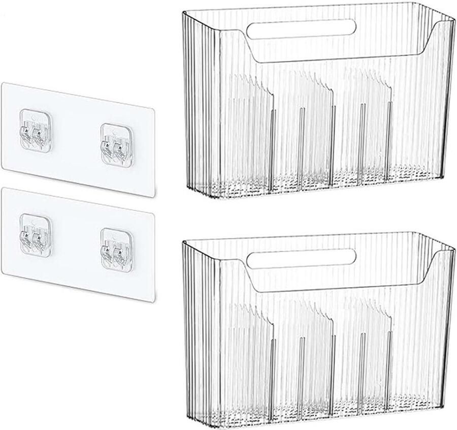 JGS Premium Opbergdozen voor keuken Wandmontage Scheidingswanden Kledingkast Badkamer Koelkast Organiseren kleine voorwerpen