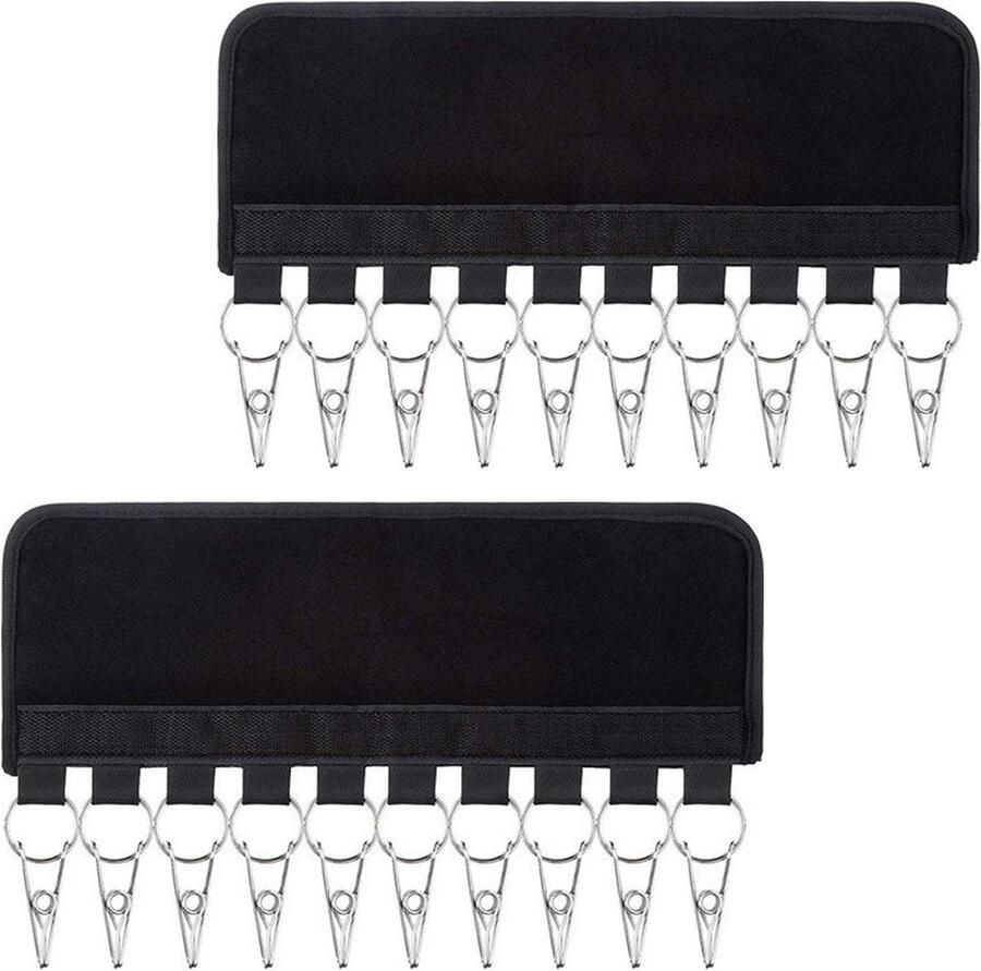Allecto plus Opvouwbare hoedorganisatoren Set van 2 Ruimtebesparende opberghangers voor deur Stropdas- en petclips Organisatie voor huis kledingkast reizen