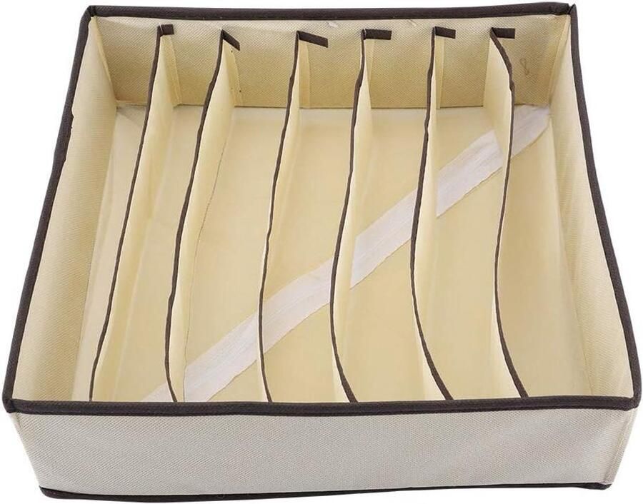 Allecto Plus Opvouwbare lade organizer voor beha's en ondergoed met 7 compartimenten