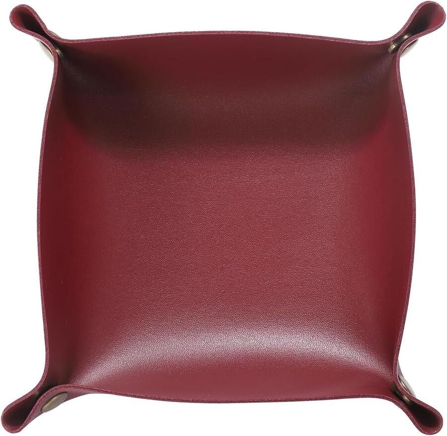 Allecto plus Opvouwbare PU Lederen Plank voor Bed en Entree Wijnrood