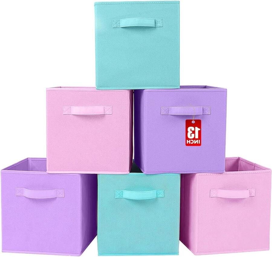 Allecto plus Opvouwbare stoffen opbergdozen voor planken en kasten Ideaal voor speelgoedopslag 33 x 33 x 33 cm