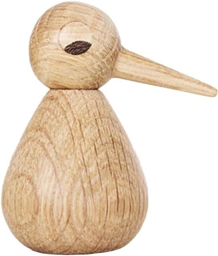 Allecto plus Ornamenten vogel van hout Houten bureaublad sculptuur Vogelbeeld Kunstmatige dieren Wit eiken bureau Kind speelgoedkamer Decoratie Handgemaakt