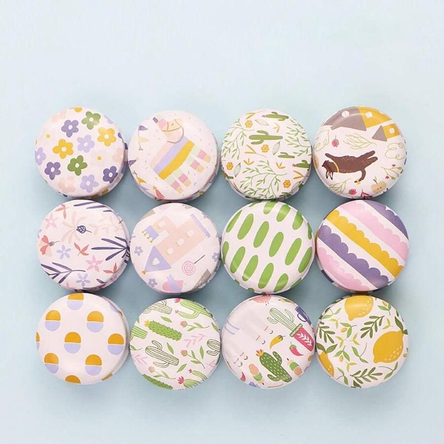 Allecto plus Ovale Metalen Tinplate Dozen voor DIY Kaarsen en Opbergen Set van 12 Stuks