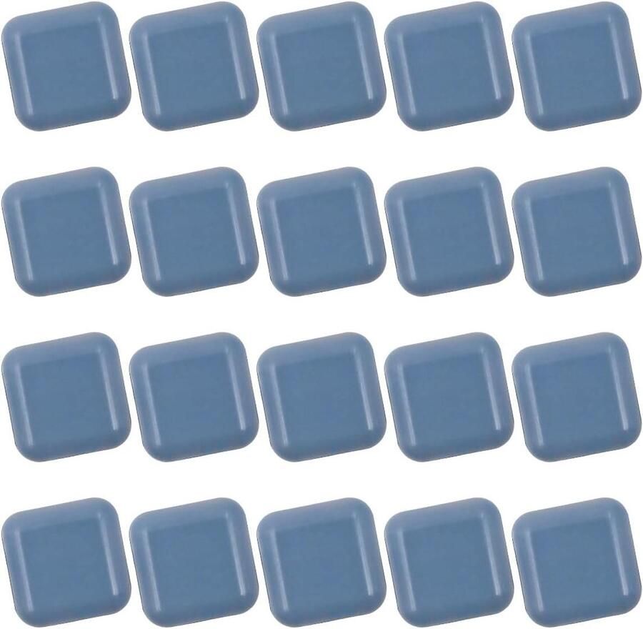 Allecto Plus Pack van 20 Vierkante Meubel Glijders Zelfklevend Teflon Meubelglijders Voor Stoelen en Tafels 25*25mm