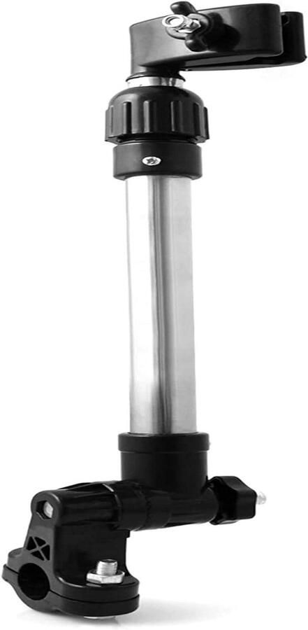 Allecto plus Roestvrij stalen parapluhouder voor fiets kinderwagen rollator en rolstoel Handige paraplustandaard met stretch functie