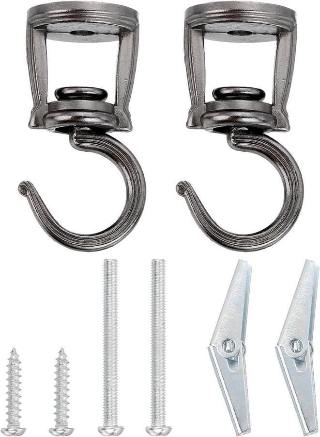 Allecto plus Plafondhaken voor plantenbakken en lampen 2 stuks metaal buiten decoratief