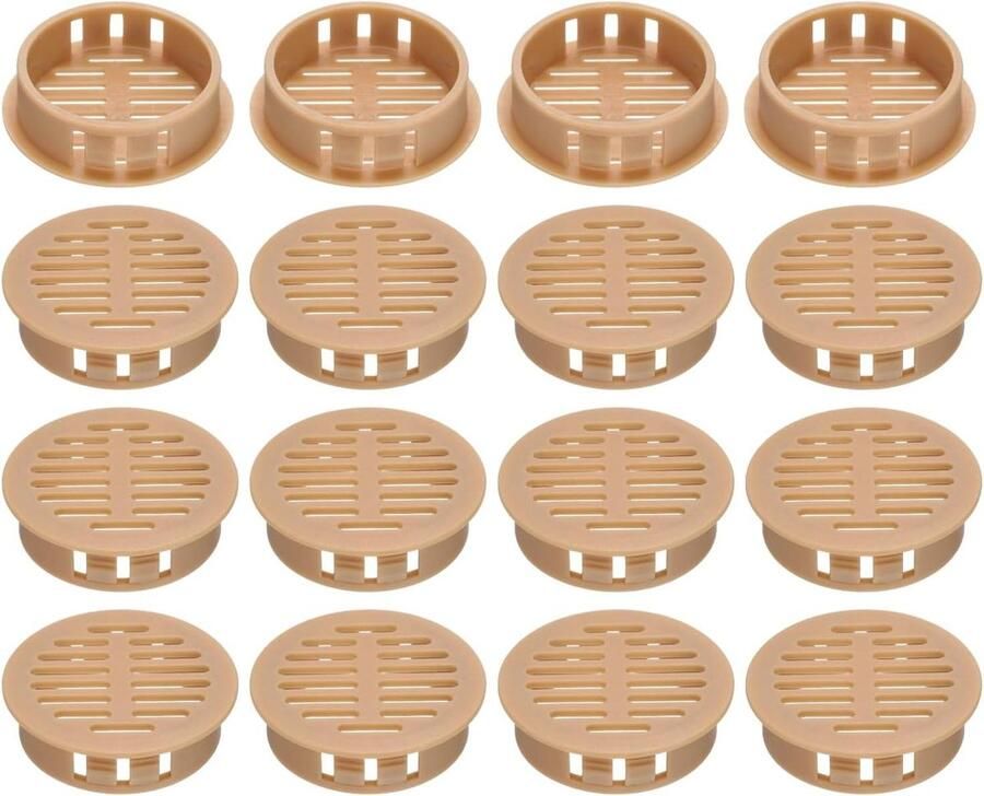 Allecto plus Plafondrooster 35 mm Kunststof Luchtinlaten Set van 20 stuks Oranje Badkamer Huis Kantoor Keuken Kast