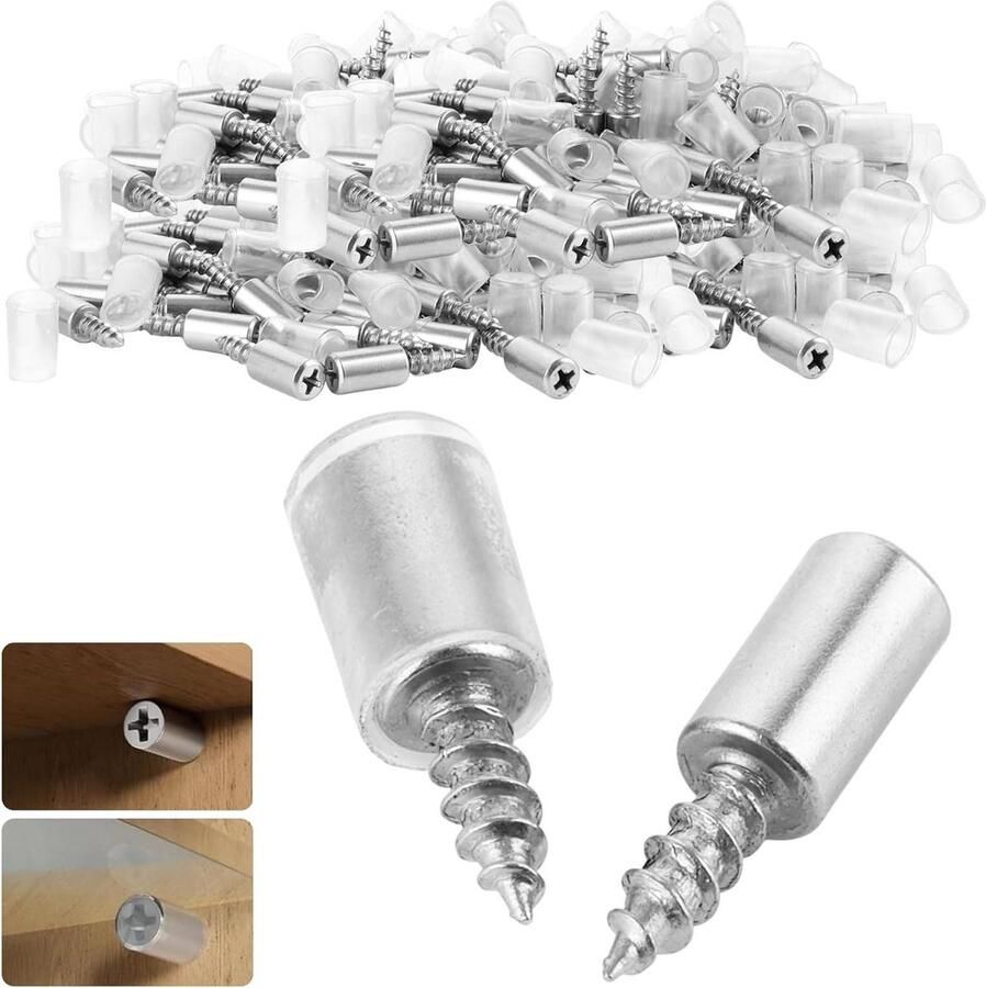 Allecto Plus Plankdragers 100 stuks Diameter 75 mm Inlegplankhouder met anti-slip kap Voor Kasten en Boekenplanken