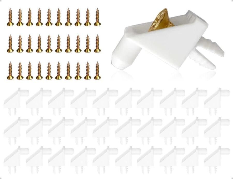 Allecto plus Plankdragers 30 stuks: reserveonderdelen voor kledingkast wit thuis kantoor school