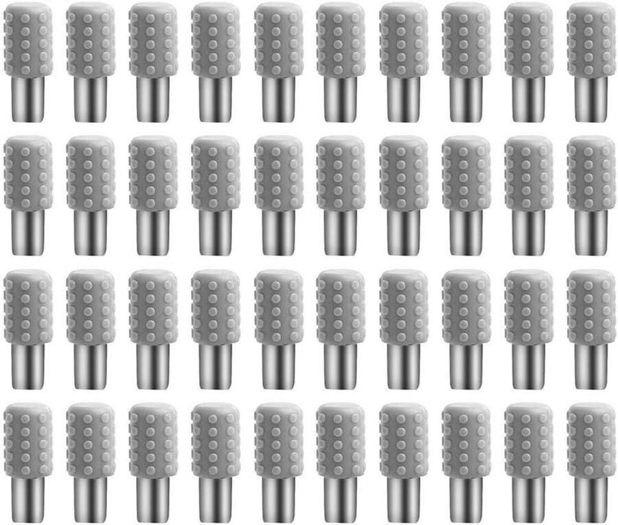 Allecto plus Planksteunharingen Set van 40 stuks voor Keukenkast en Wandplanken met Antisliphoes