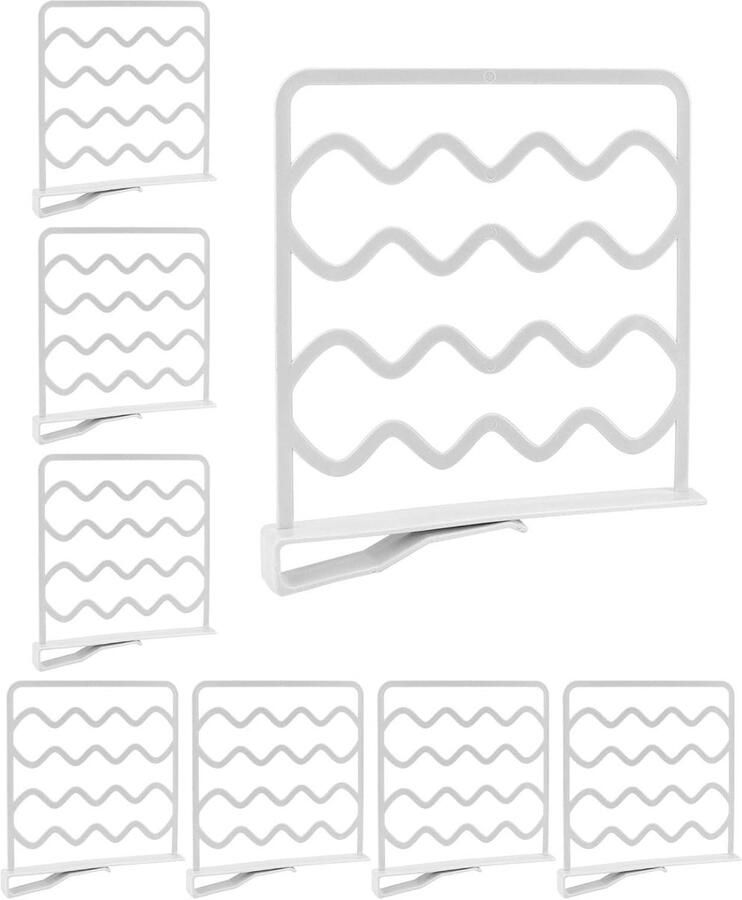 Allecto plus Plankverdelers voor kledingkast kunststof organizer voor kleding handdoeken en boeken