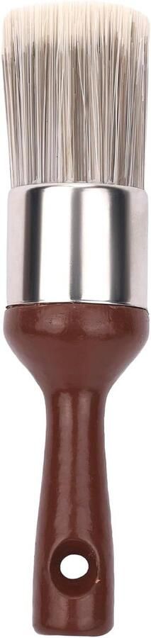 Allecto plus Zalfborstel voor Leren Meubels Zachte Reinigingsborstel Ergonomische Lange Steel Onderhoud en Reiniging Bruin Hout en Leer
