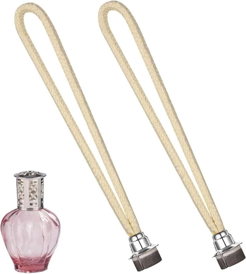 Allecto Plus Reservelont voor olielampen 2 stuks Katalytische lampen en aromatherapie Woondecoratie met zilveren kop