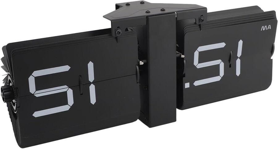 Allecto Plus Retro Vintage Auto Flip Klok Bureau Tafelklok Zwart Stand. Vintage Design Flip Klok Digitaal Retro Stijl