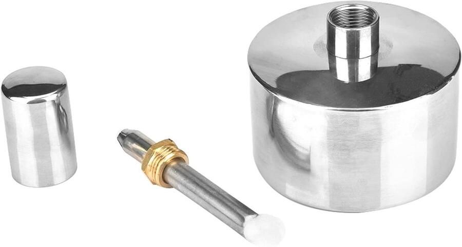 Allecto Plus Roestvrij Staal Alcohol Brander 400ml met Schroef en Lont Tandheelkundige Lad Lamp