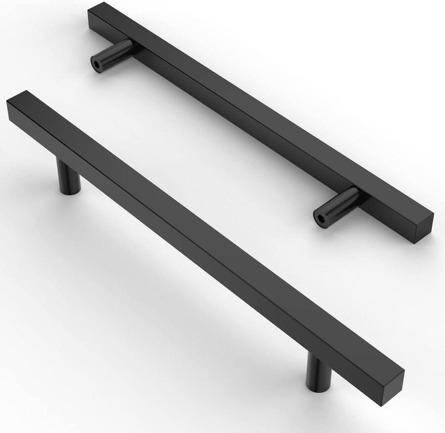 Allecto plus Roestvrijstalen Meubelgrepen Zwart Keukenkasten Kledingkast Gatafstand 160mm 10 stuks