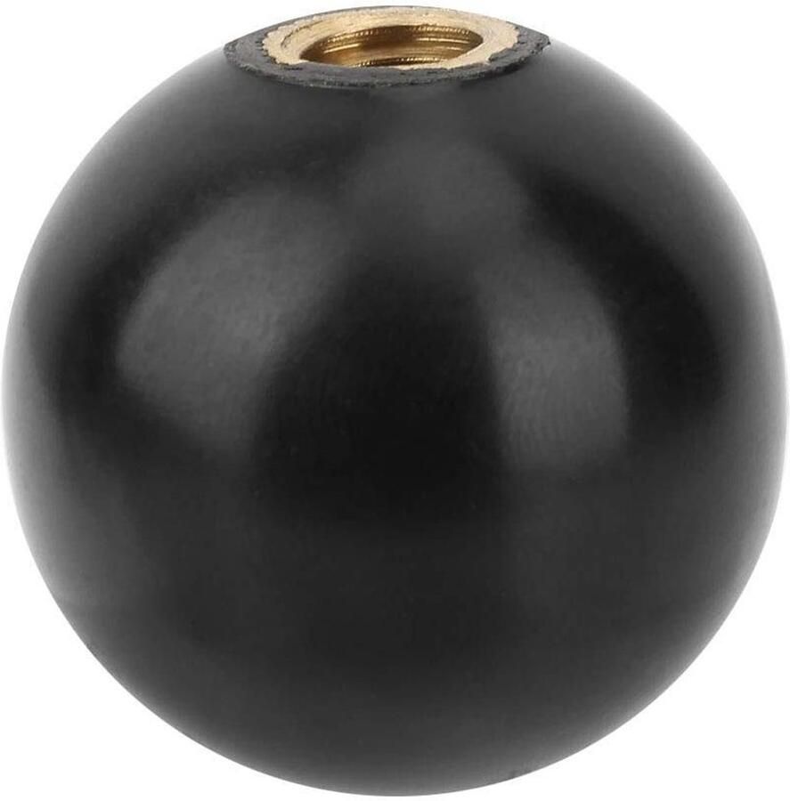 Allecto plus Ronde Bakeliet Balknop Handvat Set van 5 Stuks met Koperen Moer. Houten Keukenkast Knoppen