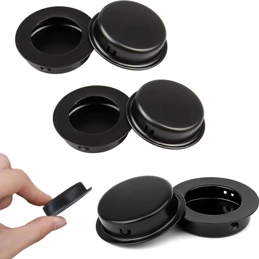 Allecto plus Ronde Verzonken Pull Handgrepen voor Laden en Kasten Set van 6 Stuks