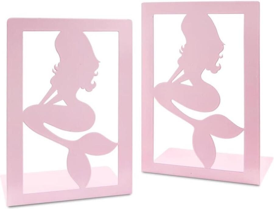 Allecto plus Roze Zeemeermin Boekensteunen Creatief Patroon Antislip Bureau Organizer Meisjes School Kantoor Thuis