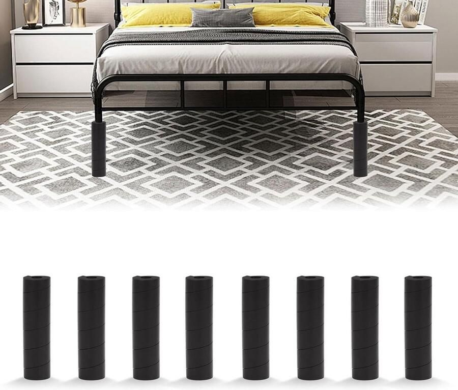 Allecto Plus Rubberen viltdoppen voor stoelen 8 stuks Beenbescherming Bescherming voor meubelpoten Gevoerde bescherming voor huiselijke voorwerpen