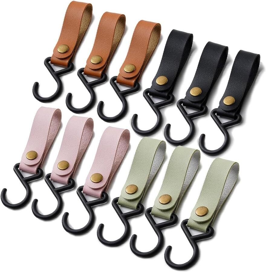 Allecto Plus S-vormige haken 12 stuks 16 x 2 cm Multi-gebruik kapstokhaken voor kledingkast badkamer keuken kamperen