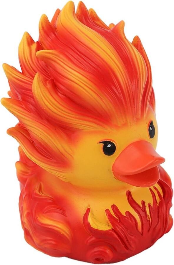 Allecto Plus Schattige Rode Eend Figurine voor Thuis en Kantoor Decoratie Anime Personage Pop Hars Bureau Ornament Eend Liefhebbers Charmante Versieringen